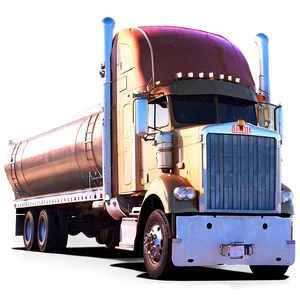 Big Rig Truck Sunset PNG 61