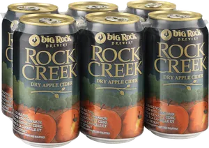 Big Rock Brewery Rock Creek Cider Cans PNG image