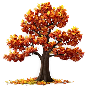 Big Tree With Autumn Leaves PNG Wut PNG