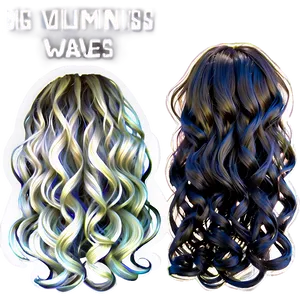 Big Voluminous Hair Waves PNG 26 PNG