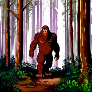 Bigfoot In Forest Background Png 39 PNG image