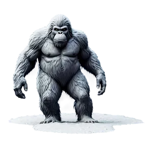 Bigfoot In Snow Landscape Png 05232024 PNG image