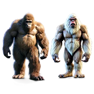 Bigfoot Vs Yeti Comparison Png Oxf PNG image