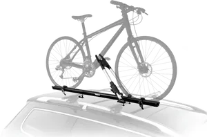 Bike Mountedon Car Roof Rack