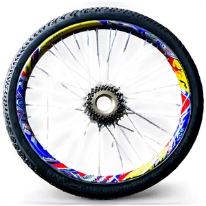 Bike Wheel In Landscape PNG Bxr
