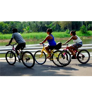 Biking Along Riverbanks PNG Suu91 PNG