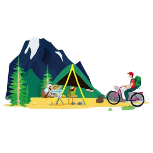 Biking And Camping Trip PNG Rxn55