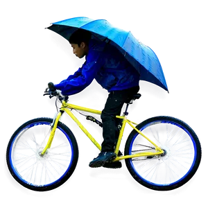 Biking In The Rain PNG 31