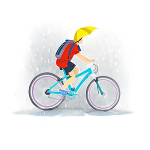 Biking In The Rain PNG Cvq7