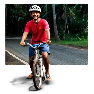 Biking On Island Paths PNG Iog PNG