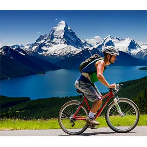 Biking On Mountain Peaks PNG Fho PNG