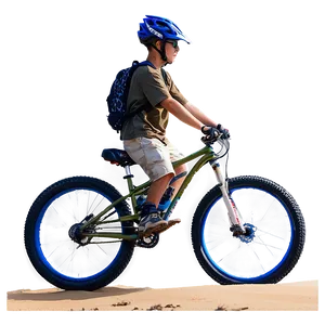 Biking On Sand Dunes PNG Aki46