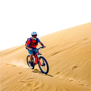 Biking On Sand Dunes PNG Pfd72
