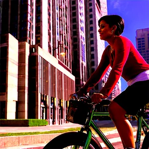 Biking Through Metropolis PNG 06282024