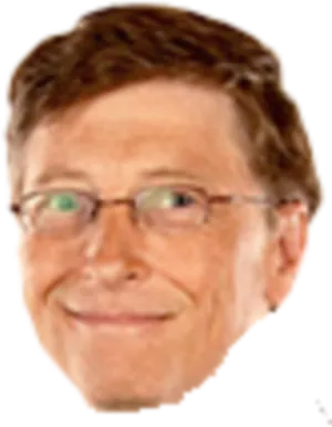 Bill Gates Portrait Smiling PNG image