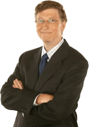 Bill Gates Professional Portrait PNG image