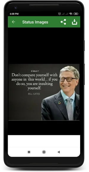 Bill Gates Quote Status Image PNG image