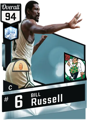 Bill Russell Basketball Card Design