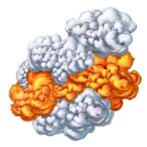 Billowing Orange Smoke PNG 71