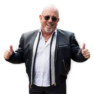 Billy Joel In Black And White Attire PNG Ahf PNG