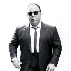 Billy Joel In Black And White Attire Png Gut PNG image