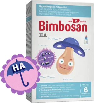 Bimbosan Hypoallergenic Followon Milk Carton PNG image