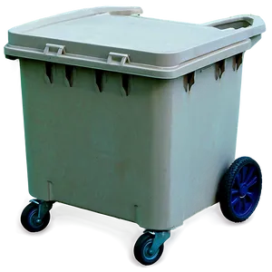 Bin With Wheels Beige Png 06242024 PNG image