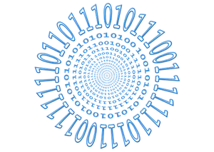 Binary Code Spiral Illusion PNG image