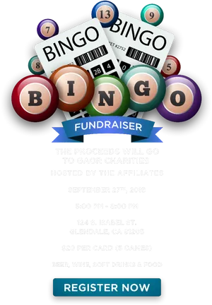 Bingo Fundraiser Event Flyer PNG image