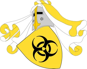 Biohazard Knight Helmet Vector PNG image