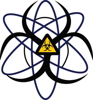 Biohazard Symbol Atomic Design PNG image