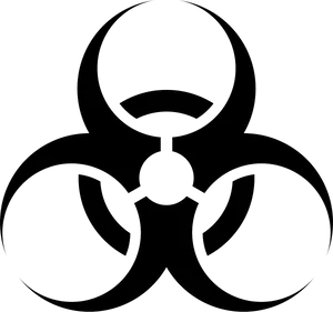 Biohazard Symbol Blackon Transparent PNG image