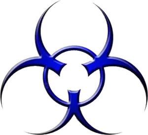 Biohazard Symbol Blue PNG image