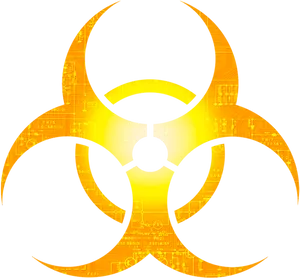 Biohazard Symbol Circuit Board Design PNG image