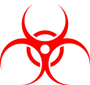 Biohazard Symbol Redon Gray PNG image