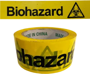 Biohazard Warning Adhesive Tape PNG image