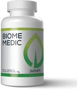 Biome Medic Supplement Bottle Purium PNG image