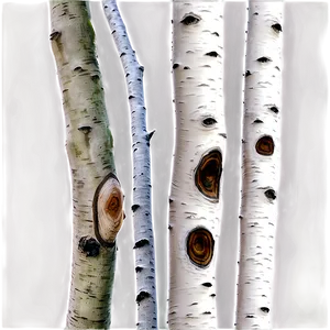 Birch Tree Trunk PNG Mld58