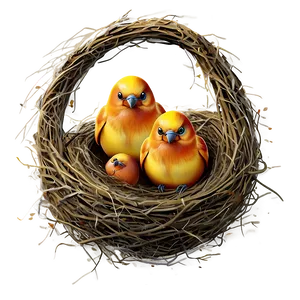 Bird Nest In Autumn PNG 06212024 PNG