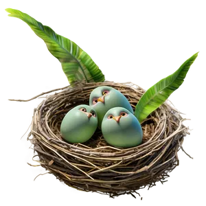 Bird Nest With Baby Bird PNG Enp