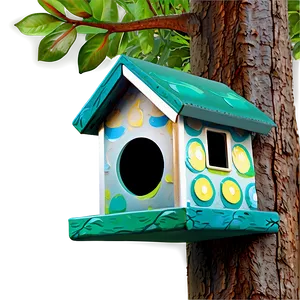 Birdhouse On Tree PNG 9