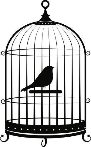 Birdin Cage Silhouette PNG