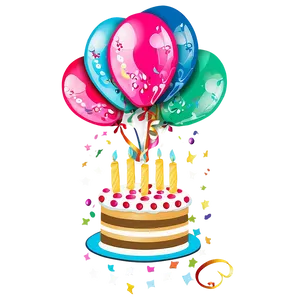 Birthday Balloon And Cake PNG 33 PNG