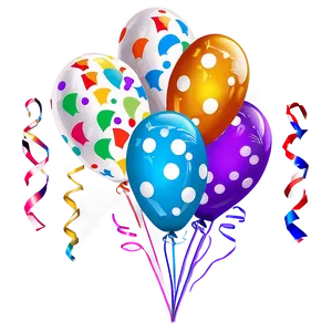 Birthday Balloon And Cake PNG 98