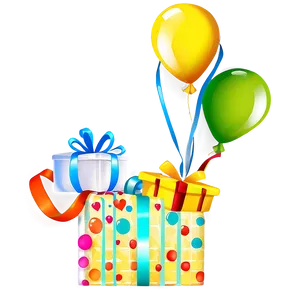 Birthday Balloon And Gifts PNG Vpr15 PNG