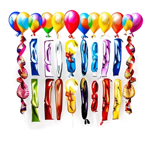 Birthday Balloon Background PNG 06272024