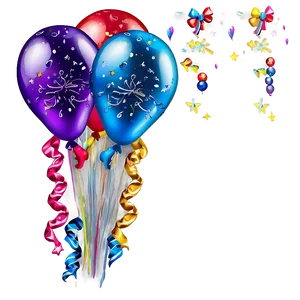 Birthday Balloon Border PNG 06272024 PNG