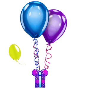 Birthday Balloon Decoration Png Qxe PNG image