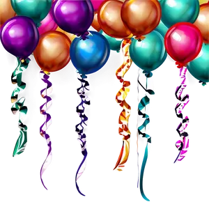 Birthday Balloon Garland PNG 06272024 PNG