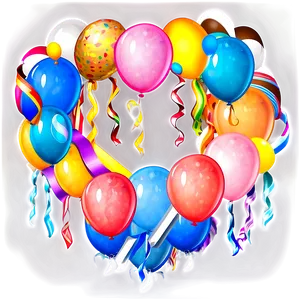 Birthday Balloon Garland PNG 42 PNG